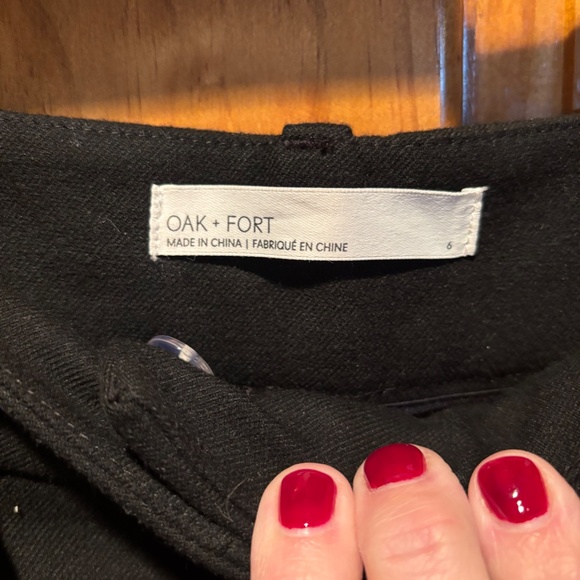 Oak + Fort Women's Wide Leg Trouser in Black Size 6 - Picture 4 of 6